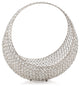 16" Silver and Faux Crystal Bling Ring Basket