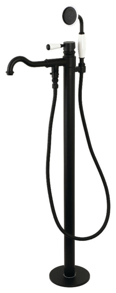 KS7130DPL Freestanding Tub Faucet With Hand Shower, Matte Black
