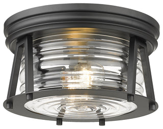 Zlite 491F2-MB 2-Light Flush Mount, Clear