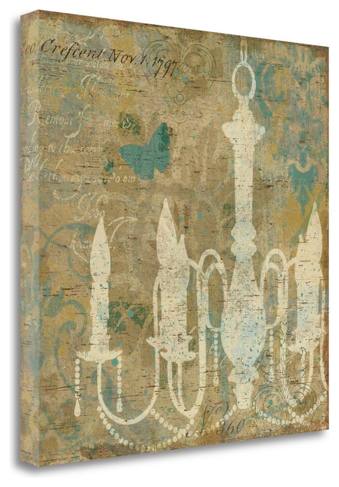 "Faded Ornate II Aqua" By Pela Studio, Giclee Print on Gallery Wrap Canvas