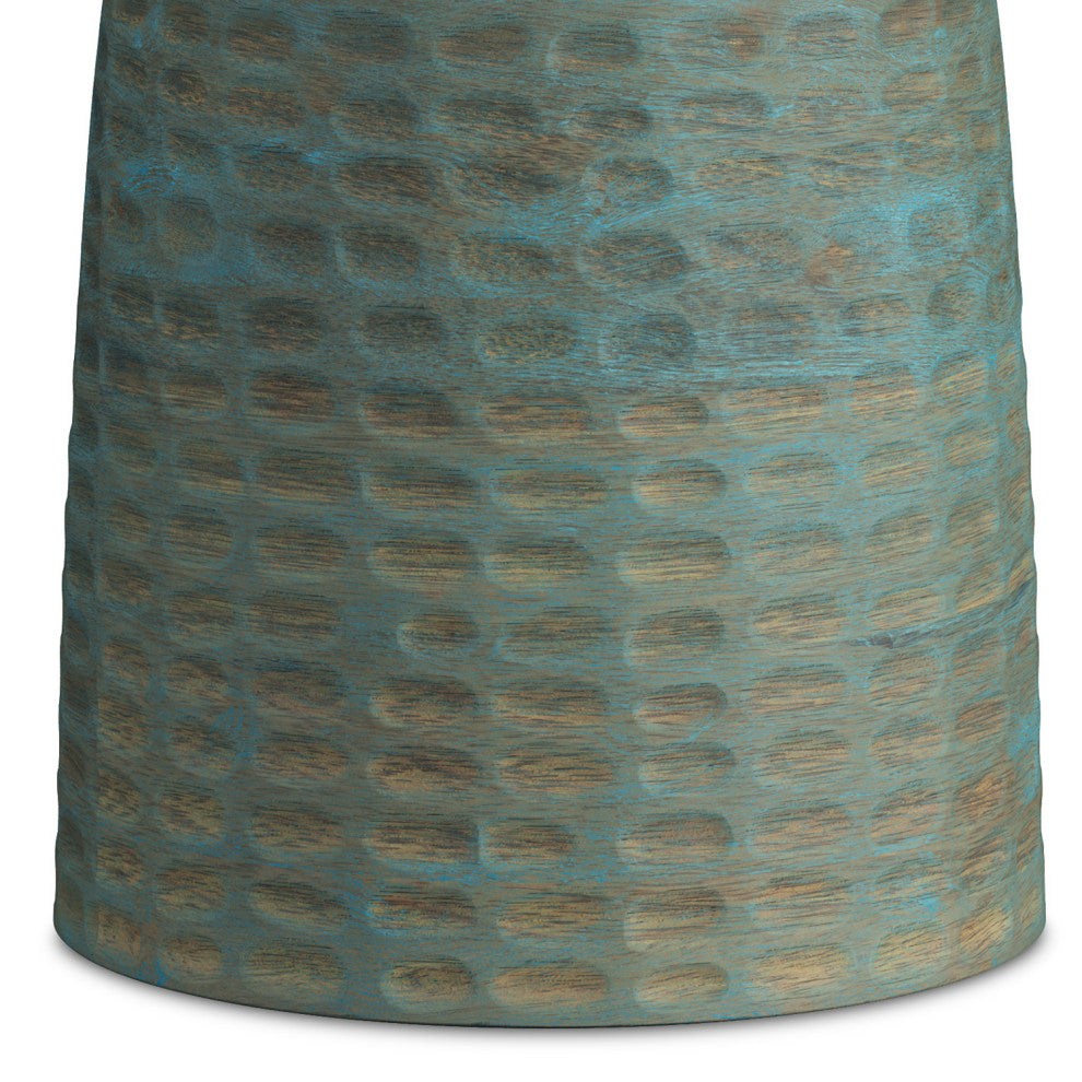 Boyd SOLID MANGO WOOD Wooden Accent Table, Teal Wash