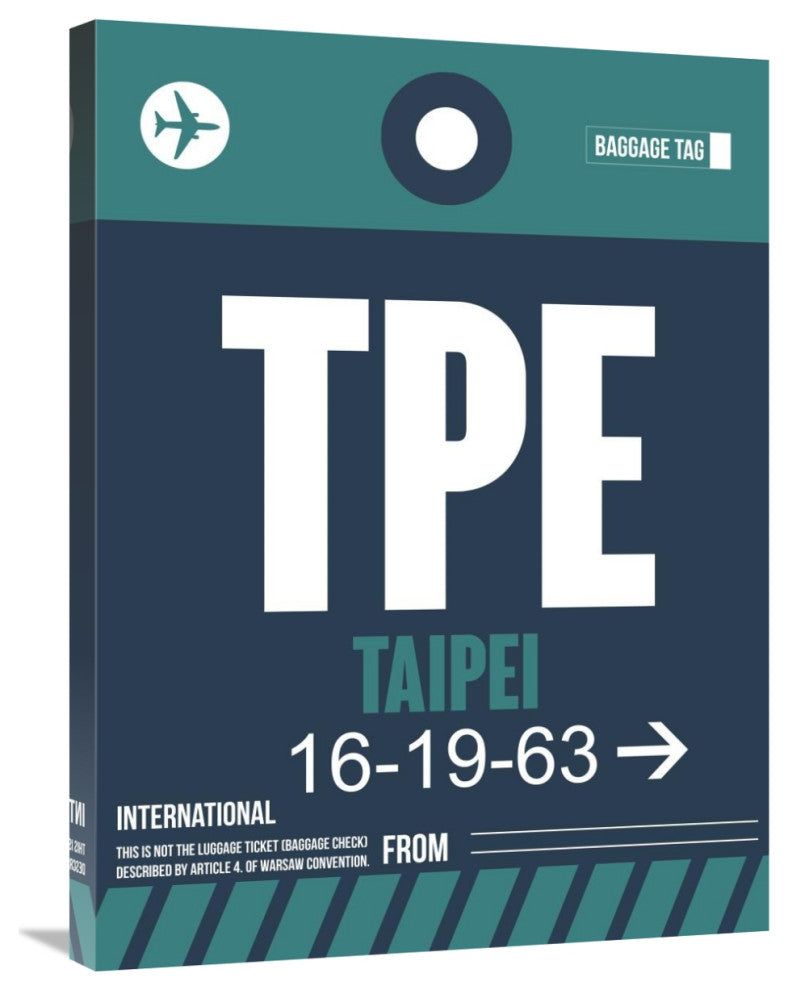"TPE Taipei Luggage Tag 1" Fine Art Print