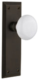 New York Plate Passage Door Knob, Oil Rubbed Bronze