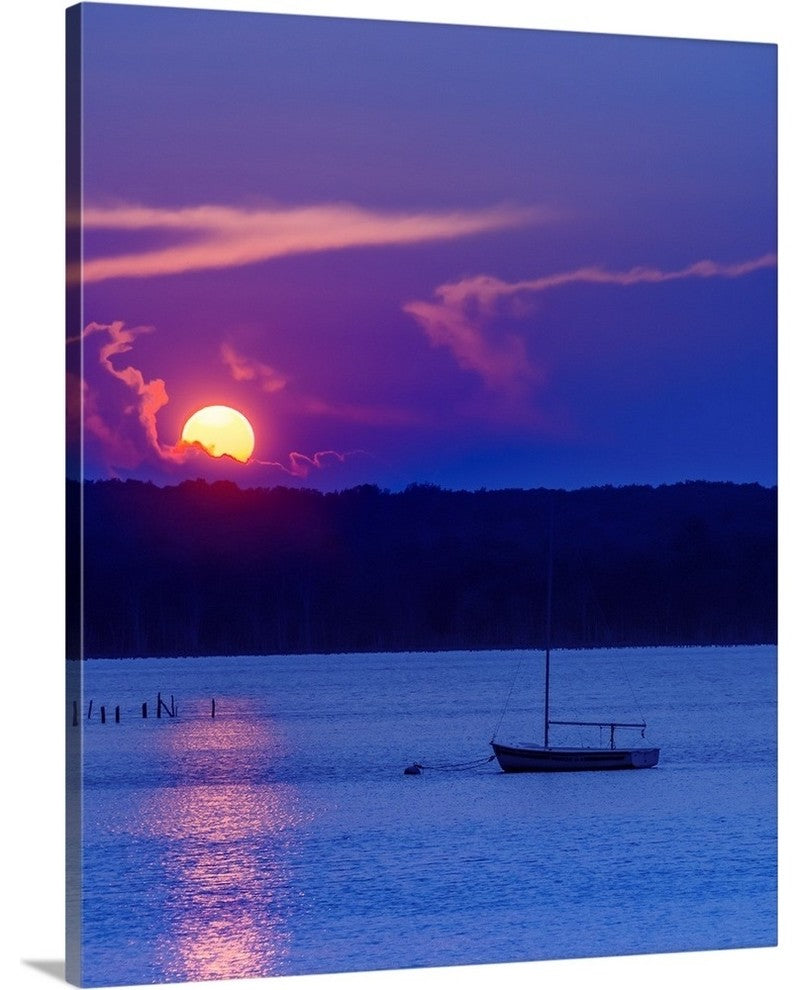 "Big Sun Blue" Wrapped Canvas Art Print, 24"x30"x1.5"