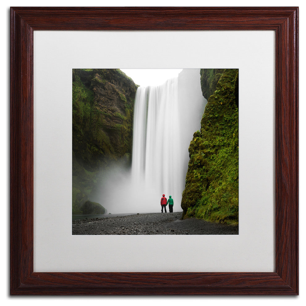 Philippe Sainte-Laudy ''Skogafoss for Two'' Matted Framed Art