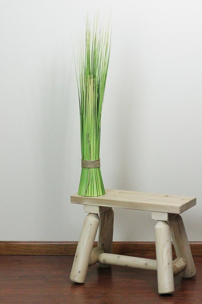 Lifestyle shot with product in a real environment (stool), not on white background.