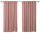 Solid Thermal Blackout Curtain Panels, Mauve, 63", Set of 2