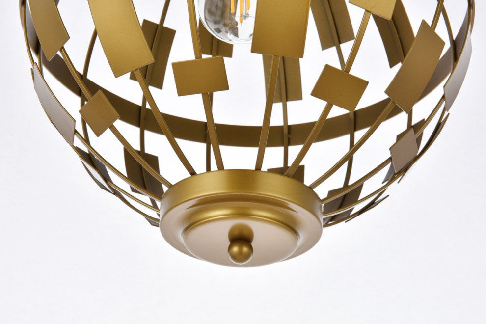 Louie 1-Light Pendant, Brass
