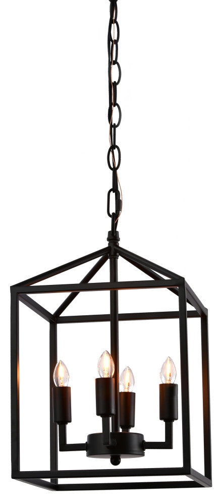 Lazzur Therain 4 Light 10" Matte Black Pendant