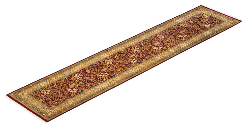 Mogul, One-of-a-Kind Hand-Knotted Area Rug Red, 2'6"x12'1"