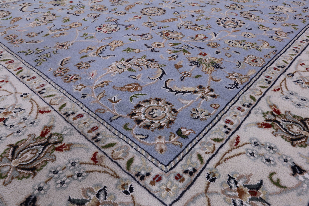 5' 1" X 8' 0" Wool & Silk Handmade Persian Nain Rug - Q14760