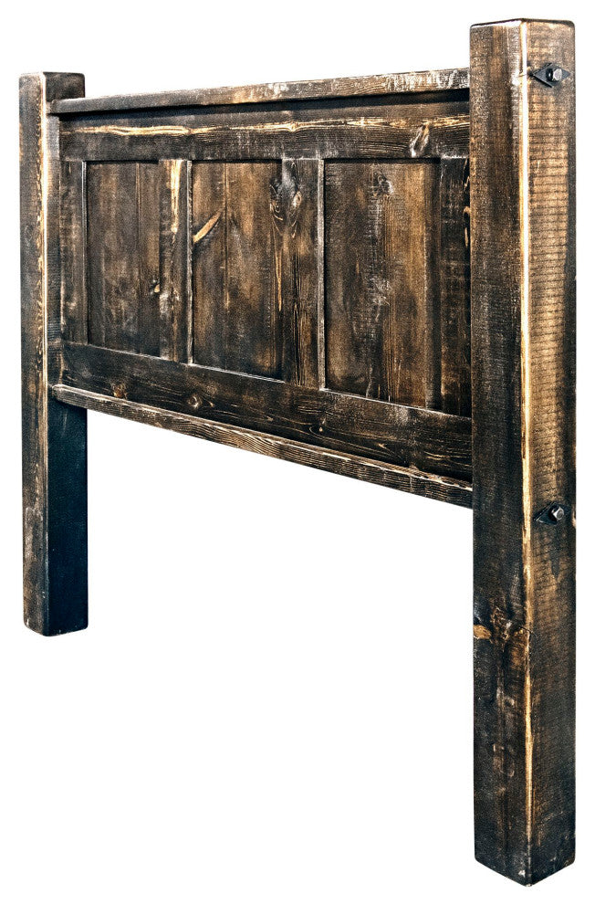 Big Sky Collection Rugged Sawn Panel Headboard, Twin, Jacobean Stain