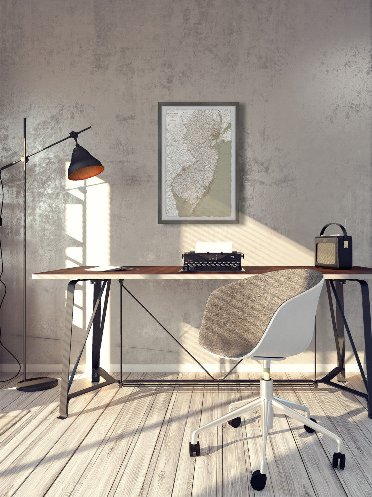 "Green New Jersey" Framed Painting Print, 20x30