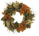 26" Fall Wreath with Hydrangeas, Lilacs and Wheat