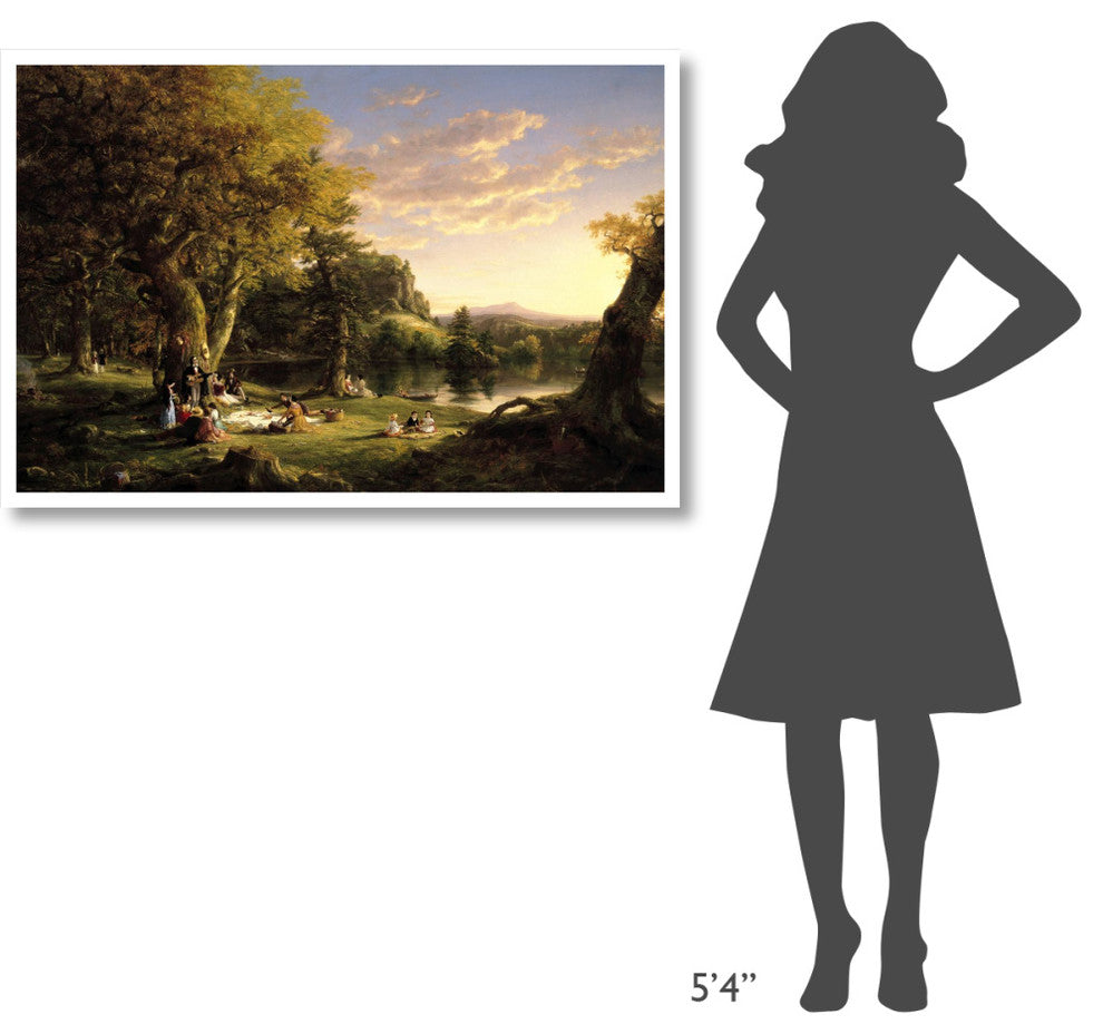 "The Pic-Nic, 1846" Digital Paper Print by Thomas Cole, 46"x31"