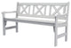 Pieva 3-Seater Foldable Wooden Garden Bench, White