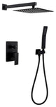 Wall Mount Shower Faucet With Rough-In Valve, Matte Black