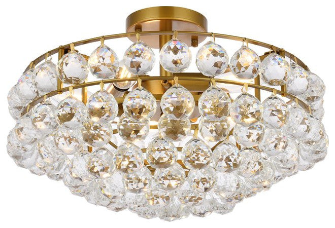 Seren 18" Flush Mount, Brass
