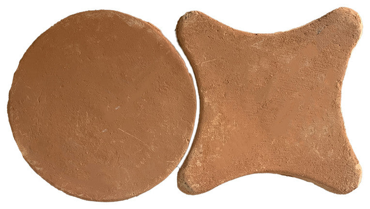 Handcrafted Terracotta Circle and Diamond, Set of 20 Tiles