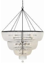 Crystorama Lighting Group 618 Rylee 32 Light 60"W Beaded - Matte Black