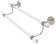 Clearview 36" Double Towel Bar with Twisted Accents, Polished Nickel