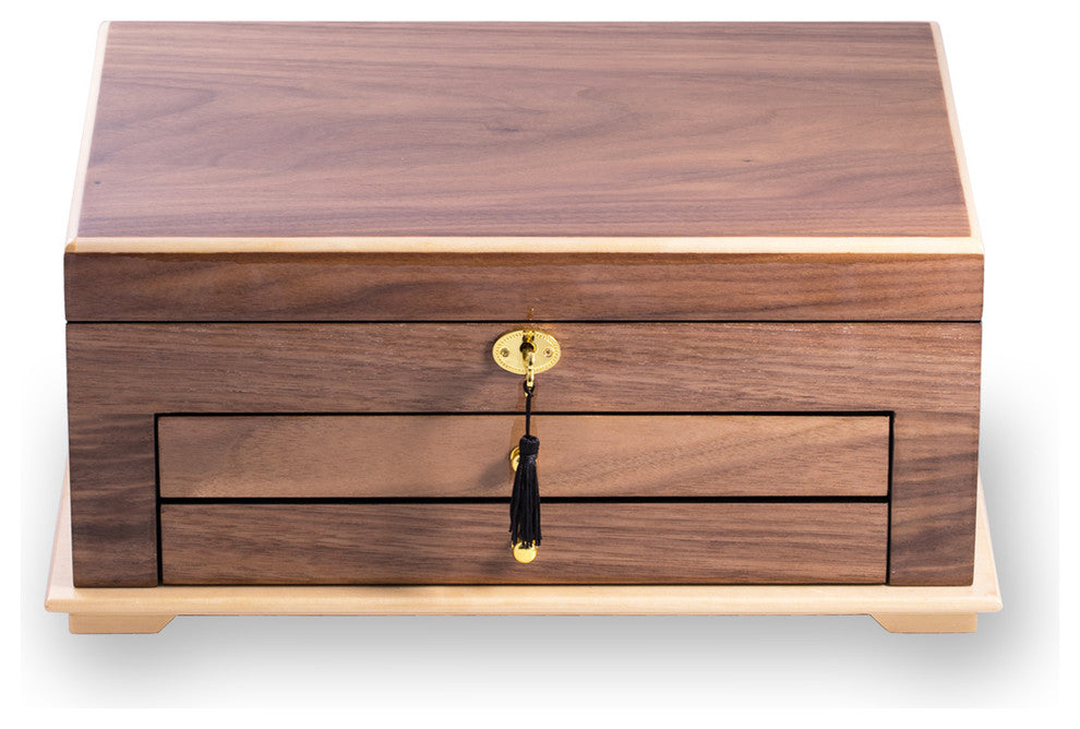 Lacquered Wood 3-Level Jewelry Bo
