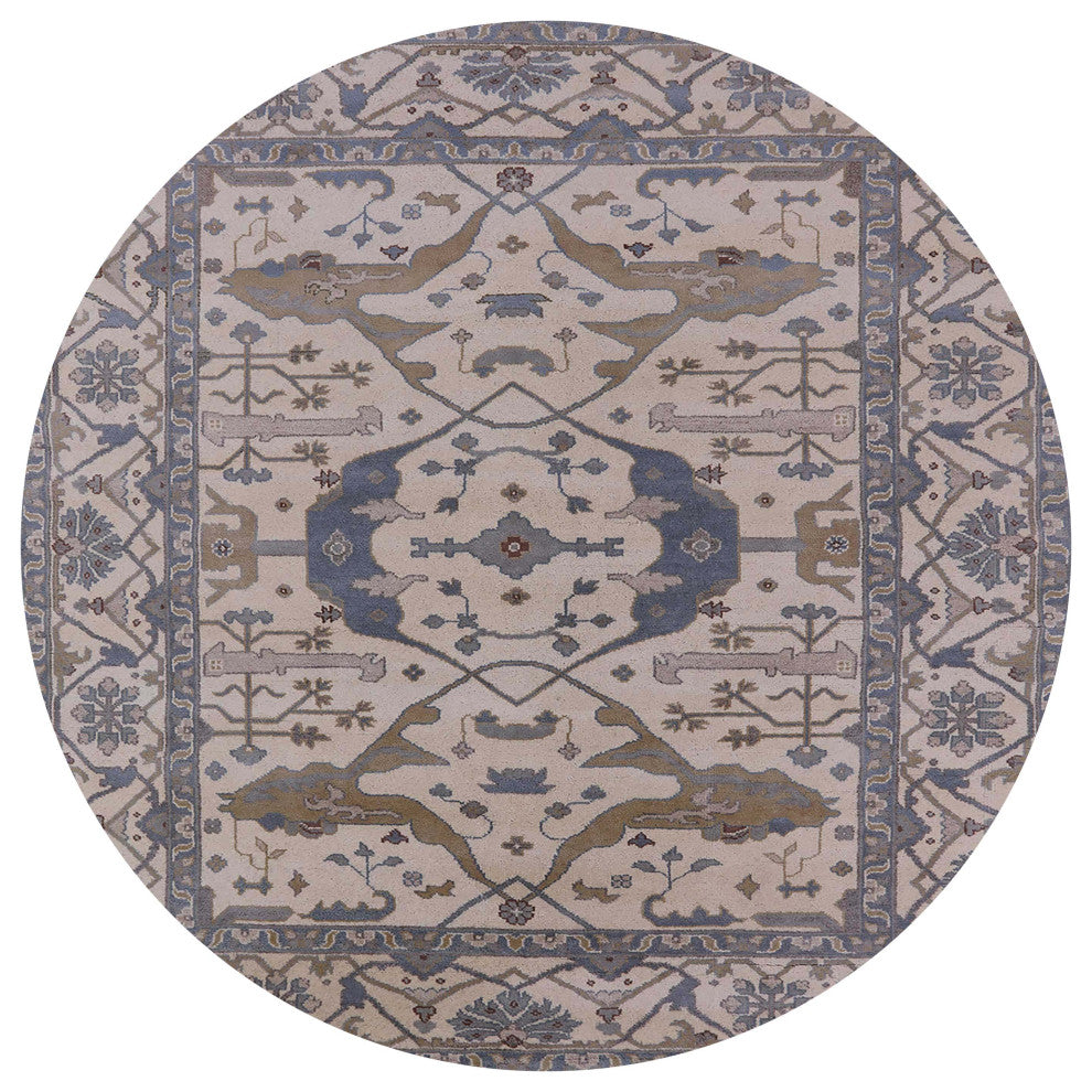 Ahgly Company Indoor Round Mid-Century Modern Area Rugs, 5' Round