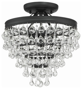 CRYSTORAMA Calypso 3 Light Matte Black Ceiling Mount