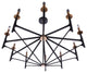 Craftmade, 55510-FBSB, The Reserve Chandelier 10 Light Flat Black/Satin Brass