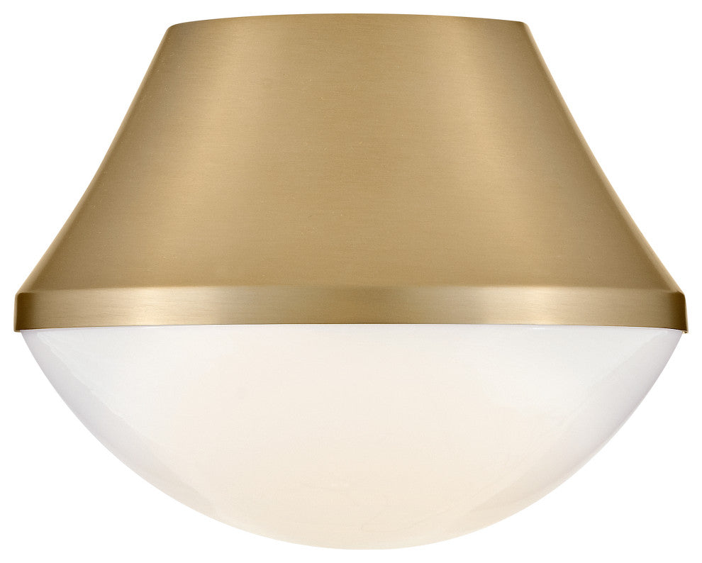Lark Haddie 11" Flush Mount Ceiling Light, Lacquered Brass