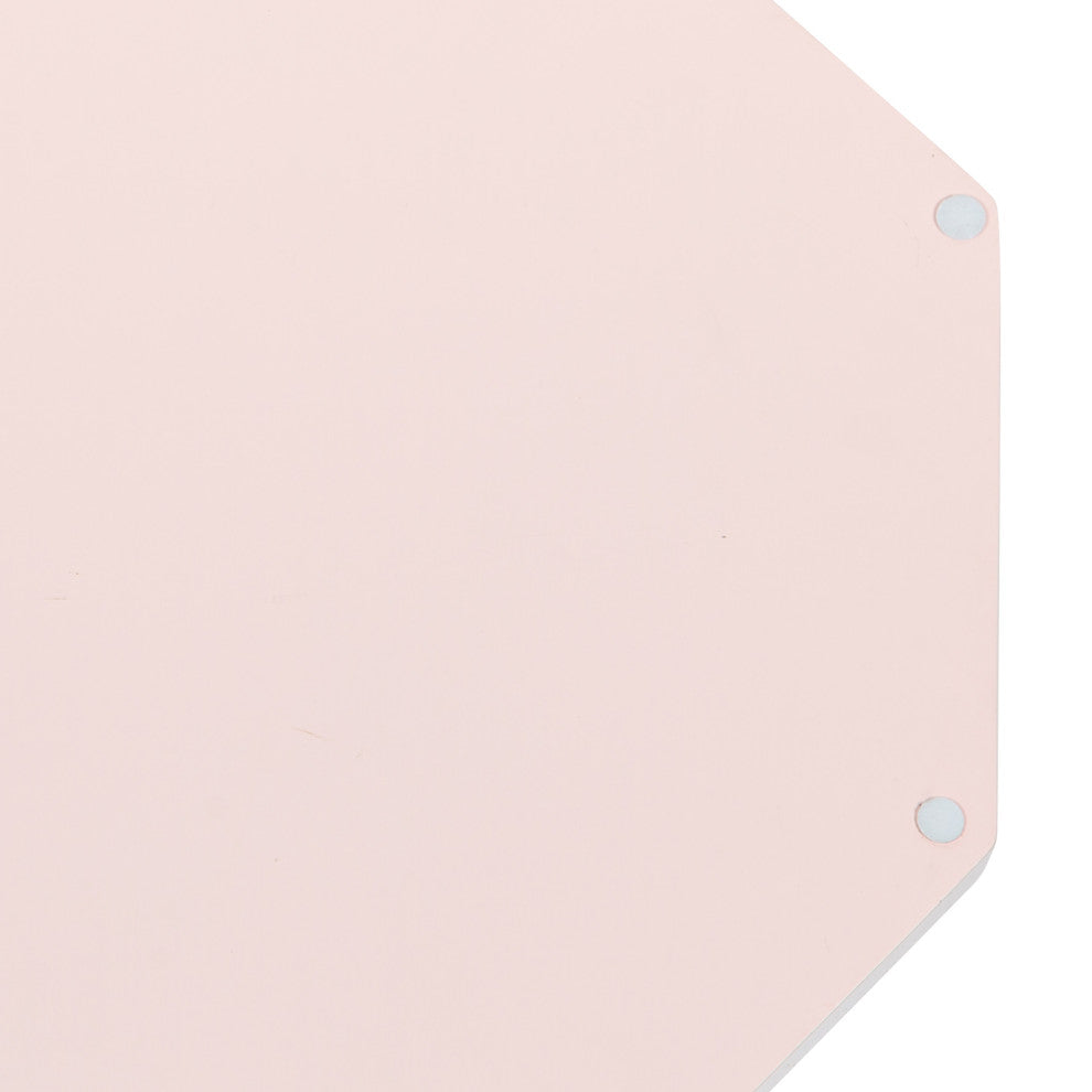 Lipton Octagon Decorative Tray With Metal Handles, Pink, 18"x18"