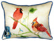 Pair of Betsy Drake Betsy"™s Cardinals Large Pillows 15 Inchx22 Inch