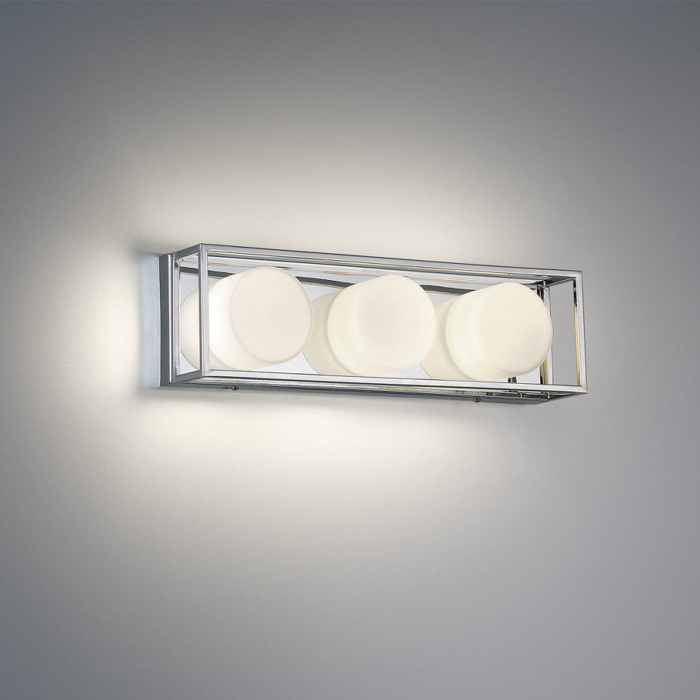 3-Light LED Vanity, Chrome