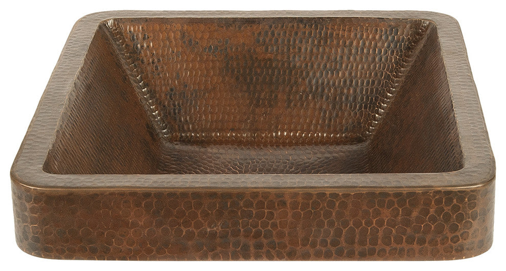 Premier Copper Products BSP1_VSQ15SKDB Vessel Sink, Faucet and Accessories