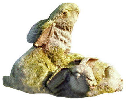 Bunnies At Play Garden Animal Statue