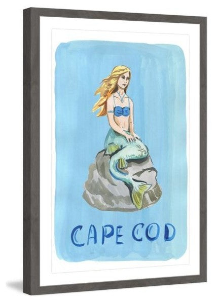 "Siren of Cape Cod" Framed Painting Print, 12"x18"