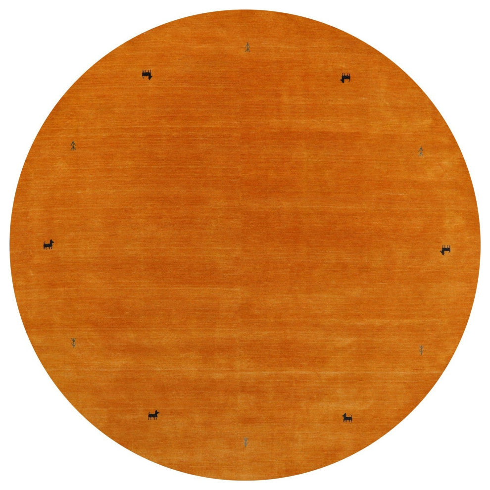 8' Round Persian Gabbeh Handmade Rug - Q15144