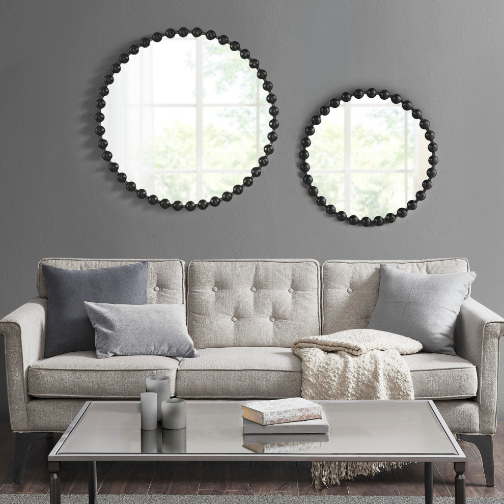 Madison Park Signature Round Iron Framed Wall Decor Mirror