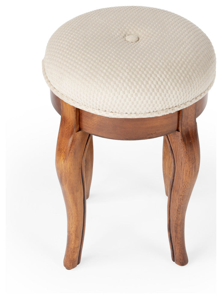 Butler Simone Olive Ash Burl Vanity Stool