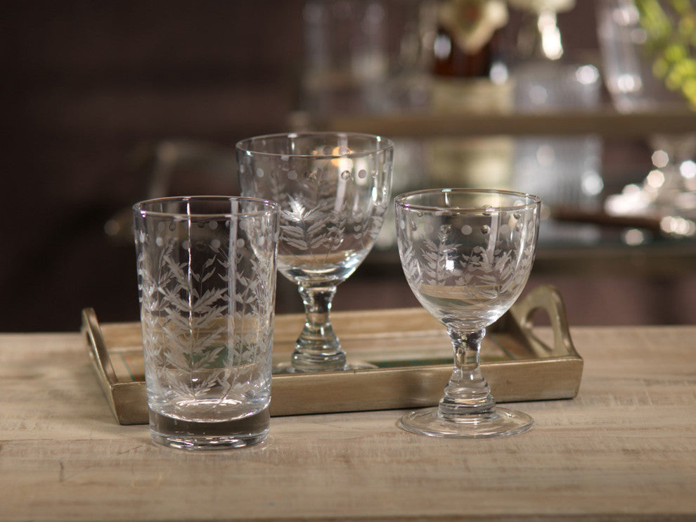 "Patia" 6" Tall Wine Glass, Red (Set of 4)