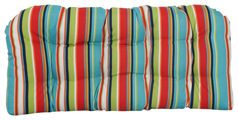 42"X19" U-Shaped Patterned Tufted Settee/Bench Cushion, Benjamin Island