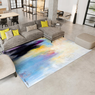 Big Splash Abstract Art Area Rug, 7.5'x10.3'