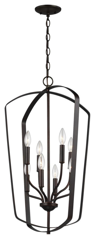 Generation Lighting 5134908 Romee 8 Light 18"W Pendant - Chrome
