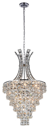Chique 9 Light Chandelier With Chrome Finish