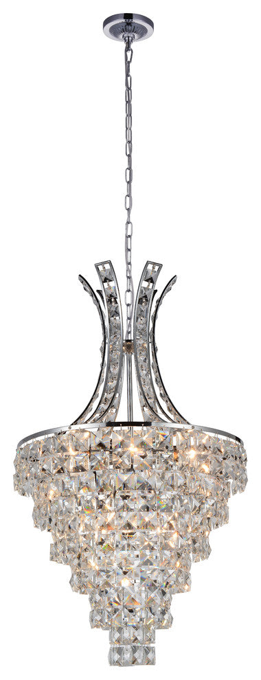 Chique 9 Light Chandelier With Chrome Finish