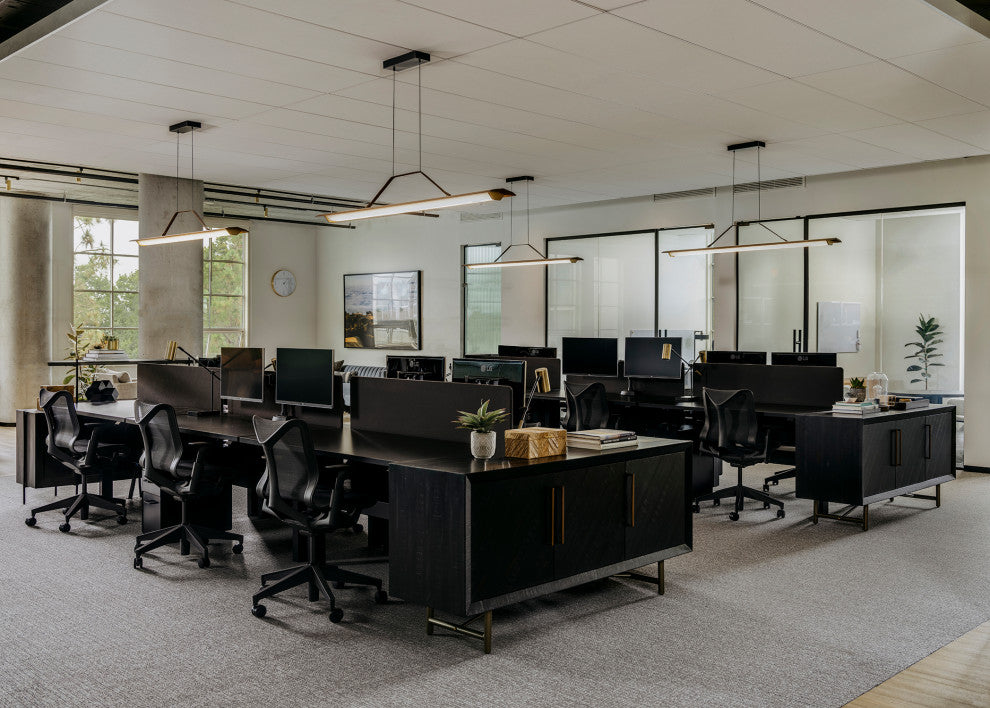 Penna 64 LED Pendant, Brushed Brass/Dark Stained Walnut, 120v