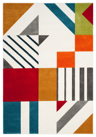 Safavieh Hollywood Collection HLW709 Rug, Ivory/Peacock Blue, 2'7"x5'