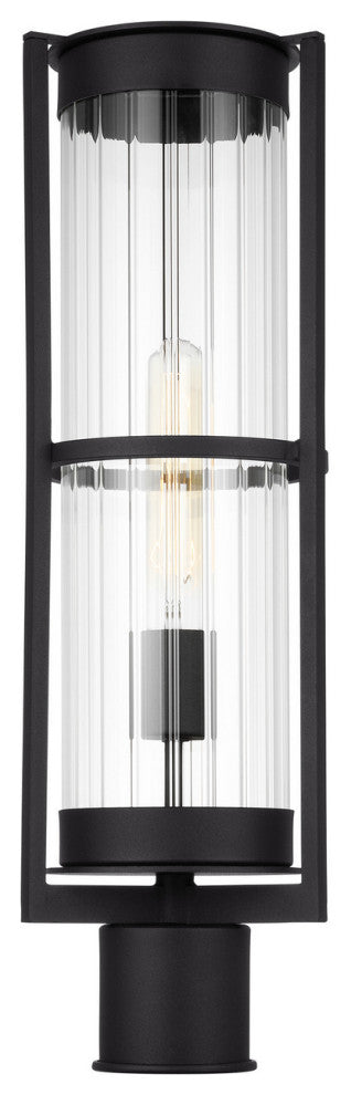 Alcona 1-Light Outdoor Post Lantern, Black