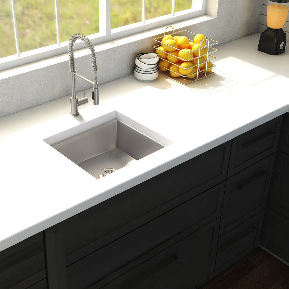 ZLINE Undermount Single Bowl Bar Sink in Stainless Steel (SUS-15)