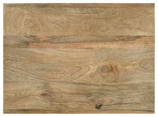 Rectangular Wooden End Table, Natural Finish